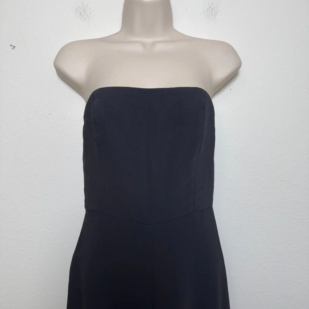 Amanda Uprichard Women‎ Formal Jumpsuit XS Black Cocktail Wide Leg Strapless - Picture 2 of 8